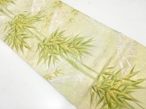 アンティーク　竹笹模様織り出し袋帯（材料）
